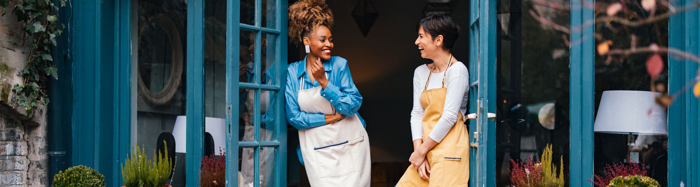 An employer shows her employees how to sign up for USAble Life benefits