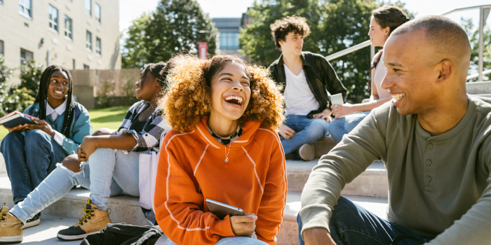 Interns at a meeting